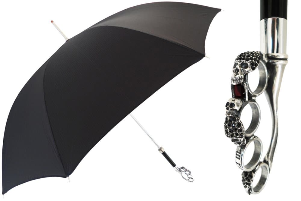 Herrparaply knog handtag med Swarovski inläggningar