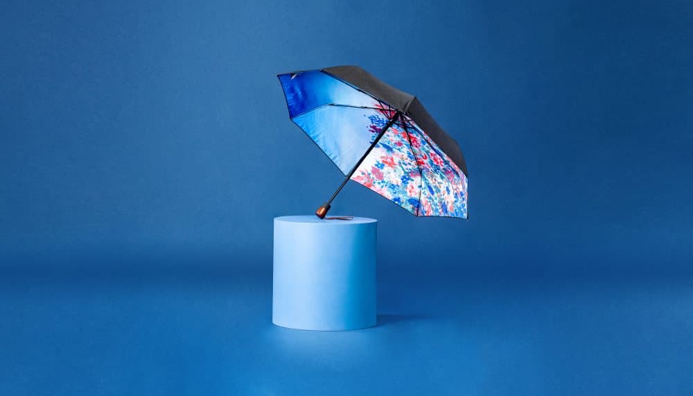 Paraply med gaveaeske Flowers Umbrella