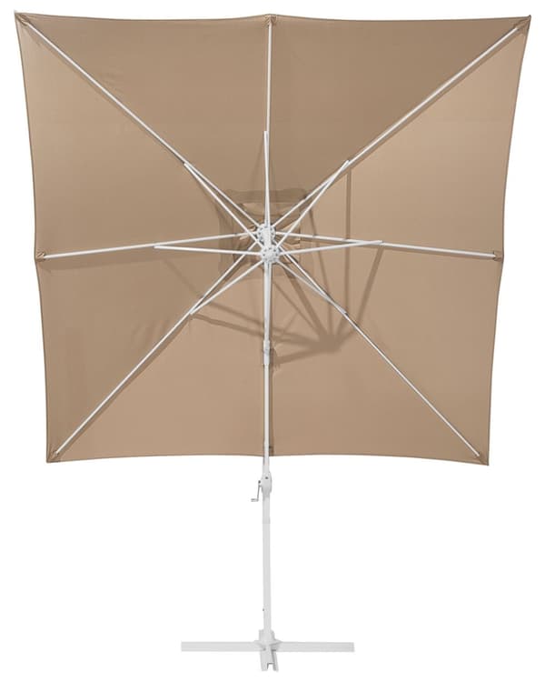 Riippuva aurinkovarjo hiekanruskea 250 x 235 x 250 cm polyesteri alumiini säädettävä