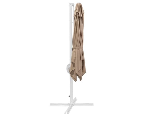 Riippuva aurinkovarjo hiekanruskea 250 x 235 x 250 cm polyesteri alumiini säädettävä