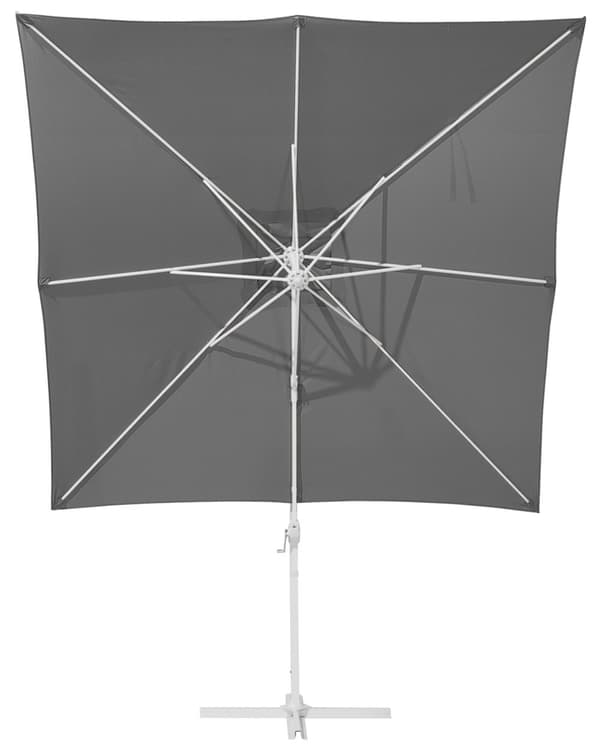 Riippuva aurinkovarjo tummanharmaa 250 x 235 x 250 cm polyesteri alumiini säädettävä