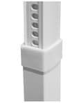 Miniatyrbillede 8 af 10: Parasol beige polyester i hvid aluminium ø 240 x 300H cm ottekantet med Håndsving Krank 360 graders rotation og UV-bestandig moderne