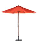 Miniatyrbillede 4 af 7: Parasol dyb orange polyester i mørkt birketræ ø 254 x 270H cm UV-bestandig med utrolig nem pleje og 100 procent vandtæt