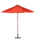 Miniatyrbillede 5 af 7: Parasol dyb orange polyester i mørkt birketræ ø 254 x 270H cm UV-bestandig med utrolig nem pleje og 100 procent vandtæt
