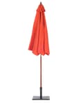 Miniatyrbillede 6 af 7: Parasol dyb orange polyester i mørkt birketræ ø 254 x 270H cm UV-bestandig med utrolig nem pleje og 100 procent vandtæt