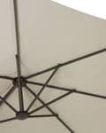 Miniatyrbillede 7 af 11: Parasol beige polyester i aluminium ø 247 x 270H cm ovalformet med Håndsving og UV-bestandighed moderne terrasse og havemøbel