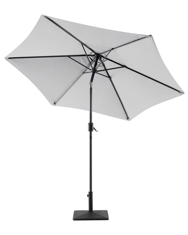 Aurinkovarjo vaaleanharmaa 270 x 230 x 270 cm polyesteri alumiini säädettävä UV-kestävä