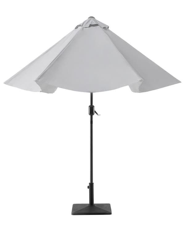 Aurinkovarjo vaaleanharmaa 270 x 230 x 270 cm polyesteri alumiini säädettävä UV-kestävä