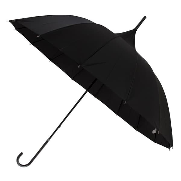 X-brella Leather Look Handle Pagoda Wedding Umbrella Black One Size