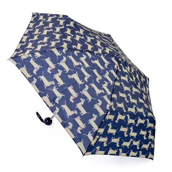 Unisex Adults Sausage Dog Supermini Umbrella Blue One Size