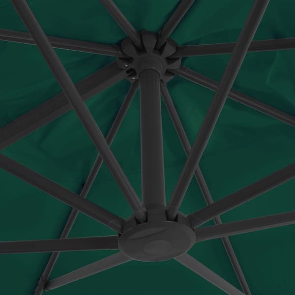 vidaXL hængeparasol 300x300 cm aluminiumsstang grøn
