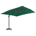 Miniatyrbillede 2 af 7: vidaXL hængeparasol 300x300 cm aluminiumsstang grøn