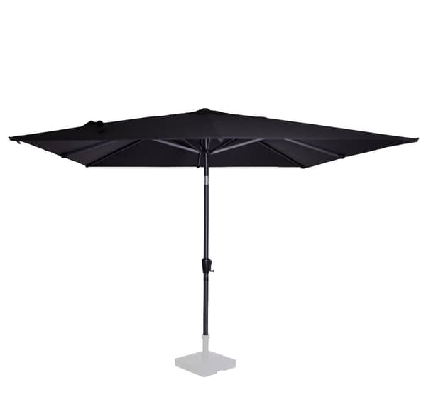 VONROC Premium Stangparasol Rosolina 280x280cm - inkl. overtræk - vierkantet | Sort