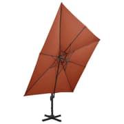 Medina Fri hængende parasol med ventilation 300x300 cm terracotta