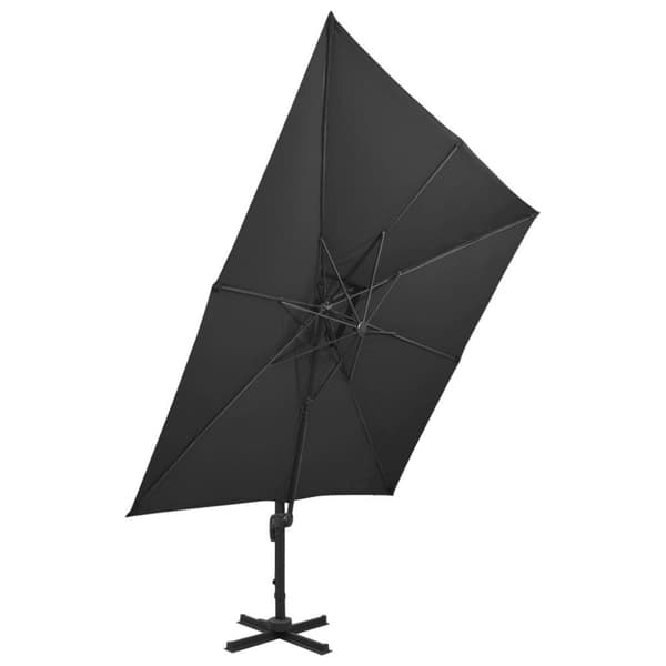 Medina Free Opvarmning Parasol med Ventilation 300x300 cm Sort