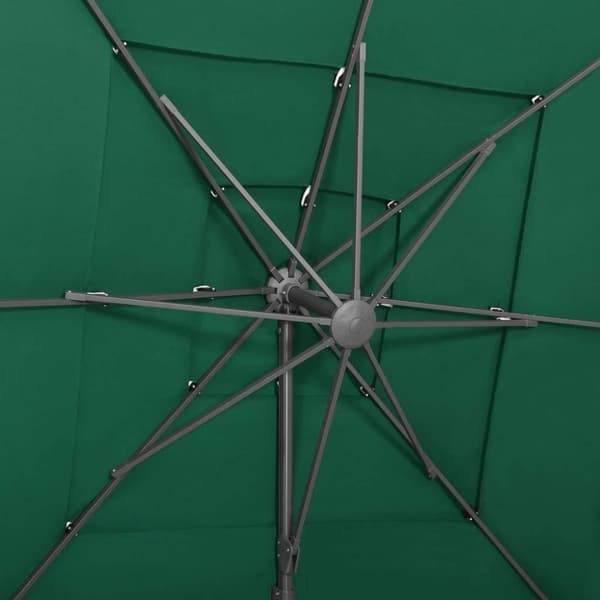 Medina Garden Parasol med ventilation og stanggrøn 250x250 cm