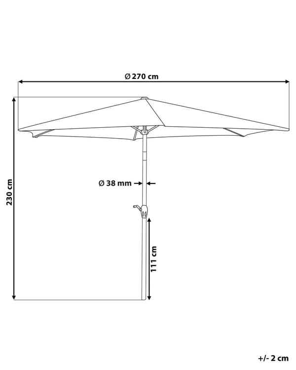 Haveparasol Sandbeige Stof 270 cm Markedsparaply Vejrbestandig