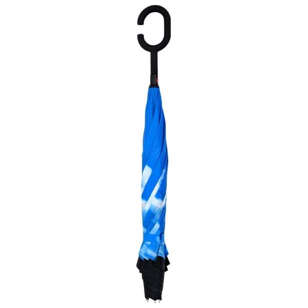 vidaXL Sateenvarjo C-kahva musta 108 cm