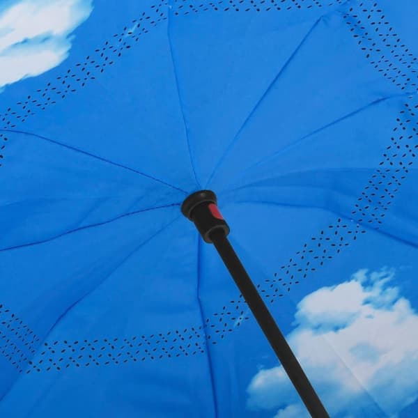 vidaXL Sateenvarjo C-kahva musta 108 cm