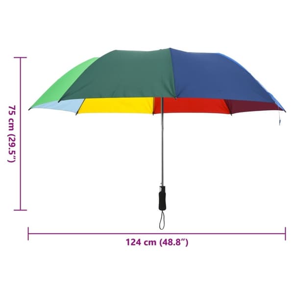 vidaXL Automaattisesti taittuva sateenvarjo monivärinen 124 cm