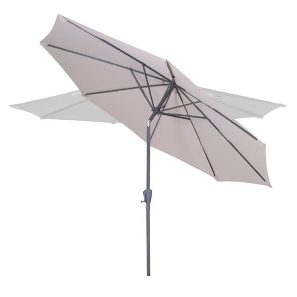 VONROC Premium Stangparasol Recanti Ø300cm - inkl. overtræk - rund | Beige