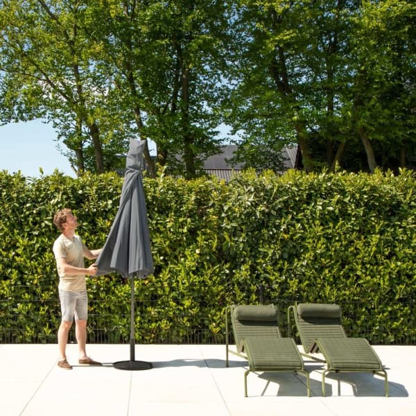 VONROC Premium Parasoll Recanati Ø300cm – Justerbart, Vinklingsbart, UPF 50+ Solskydd, Inklusive Parasollöverdrag (Fot Ingår Ej)