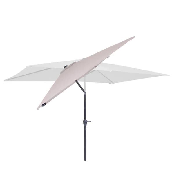 VONROC Premium Stangparasol Rapallo 200x300cm - inkl. overtræk - rektanglær | Beige