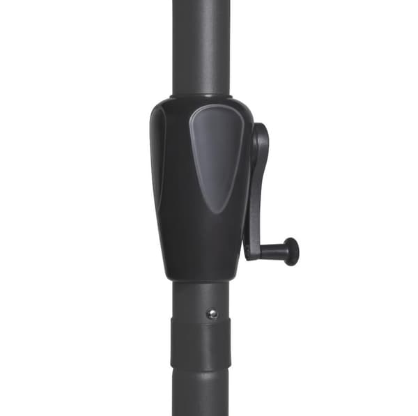 VONROC Premium Parasoll Magione – 270x135 cm, Halvrund Form, 50+ UPF Skydd, Inkl. Överdrag (Grå)