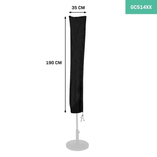 VONROC Universellt Parasollöverdrag - 190x30cm, Passar Parasoller Upp Till 300cm, UV- och Frostbeständigt, Premium Kvalitet