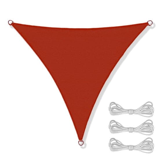 Skärmduk - vattentät - triangel - 3,6x3,6x3,6 m - röd