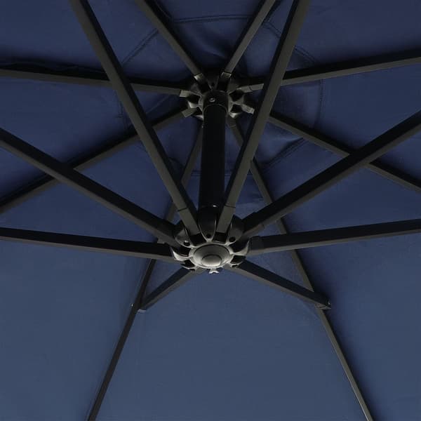 Parasol med fod Ø 3M - Flydeparasol - UV-beskyttelse op til UPF 50+ - Have - Terrasse - Blå