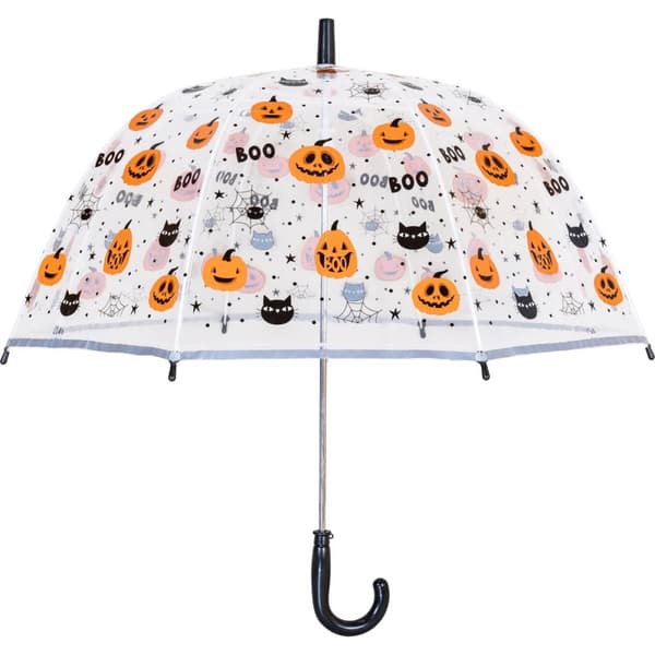 X-brella Børne/børn Halloween græskar paraply Clear/Orange One Size