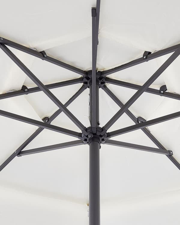 Have Parasol Lys Beige Stof Stålstang ⌀ 285 cm Moderne ottekantet udendørs paraply krankmekanisme UV-bestandig