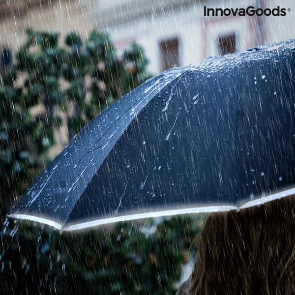 Paraply med omvendt lukking og LED Folbrella InnovaGoods