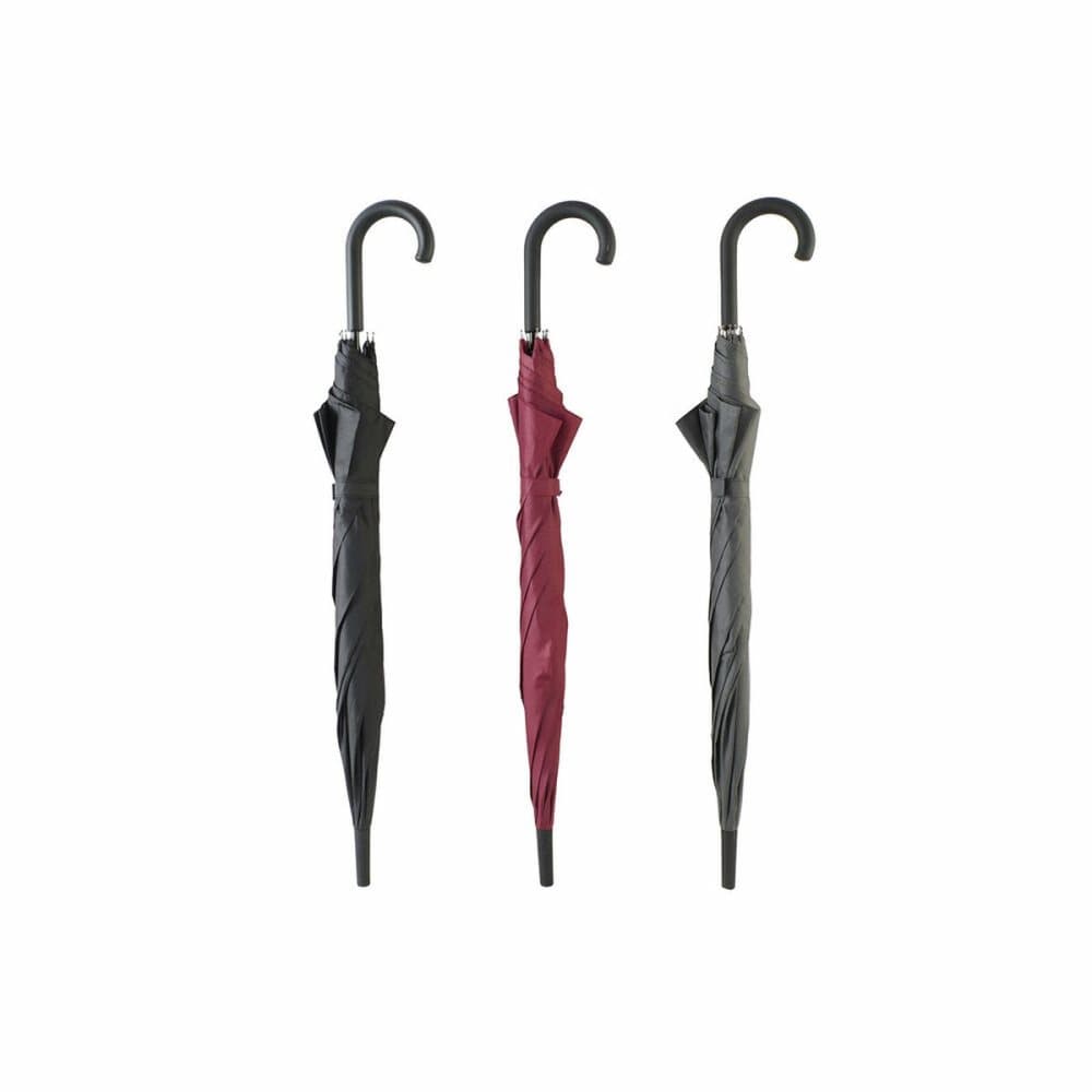 Paraply DKD Home Decor Grå Bordeaux Pongee Plast (3 pcs)