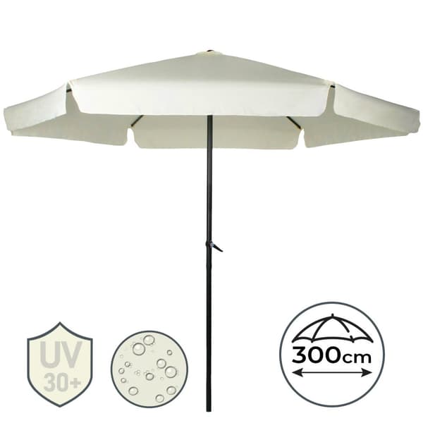 Paraply, solskærm, beige, 300 cm