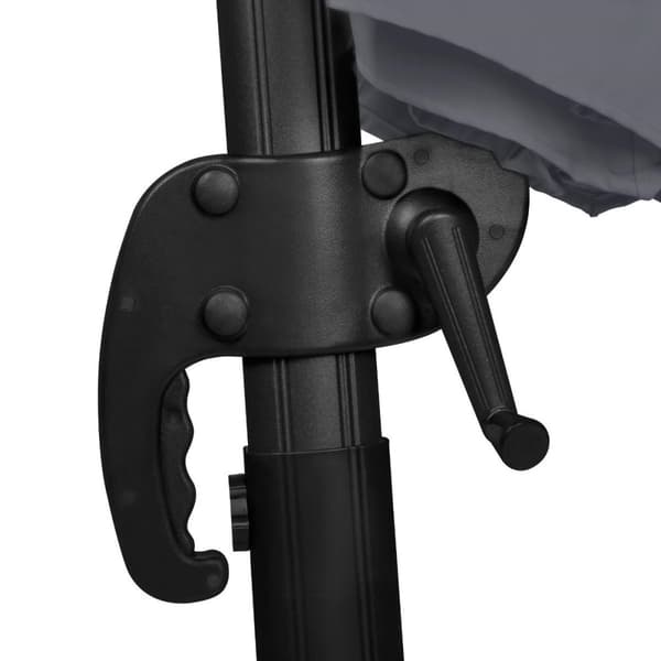 VONROC Cantilever Parasoll Bardolino 300cm – Komplett Set med Triangulära Parasollplattor – Roterbar & Vinklingsbar, UV-Skydd 50+