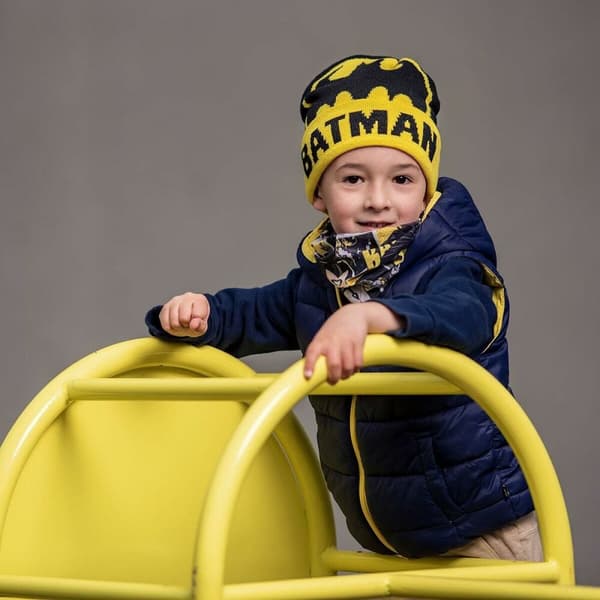 Børnehat Batman Sort