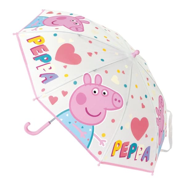 Paraply Peppa Pig Having fun Lyserød (Ø 80 cm)