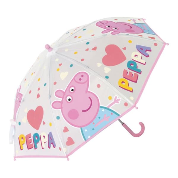 Paraply Peppa Pig Having fun Lyserød (Ø 80 cm)