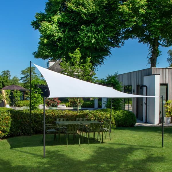 VONROC Solsejl - Premium - Square - 360×360 cm - Vandafvisende - Hvid