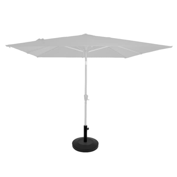 VONROC Parasolfod - rund -  Ø48cm - 25kg | Til stangdiametre: 35mm - 38mm - 48mm | Sort