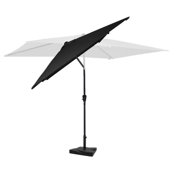 VONROC Parasoll Rapallo 200x300cm – Komplett Set med 20kg Parasollfot – 50+ UPF Skydd – Vinklingsbart Parasoll för Utomhusbruk