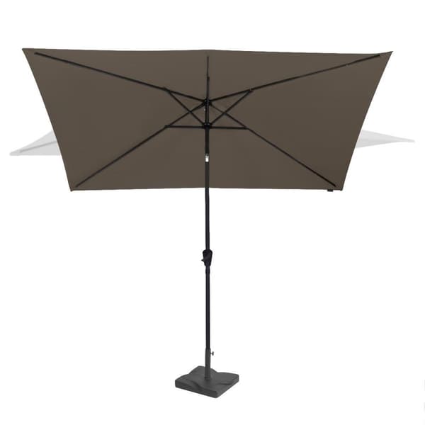 VONROC Parasoll Rapallo 200x300 cm – Komplett Set med Fot & Överdrag – Vinklingsbart & UV-skydd 50+