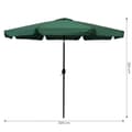 Miniatyrbillede 8 af 8: Parasol - polyester - vipbar - 300 cm - grøn