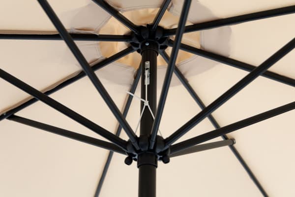 Parasol - vandtæt polyester - vipbar - 300 cm - beige