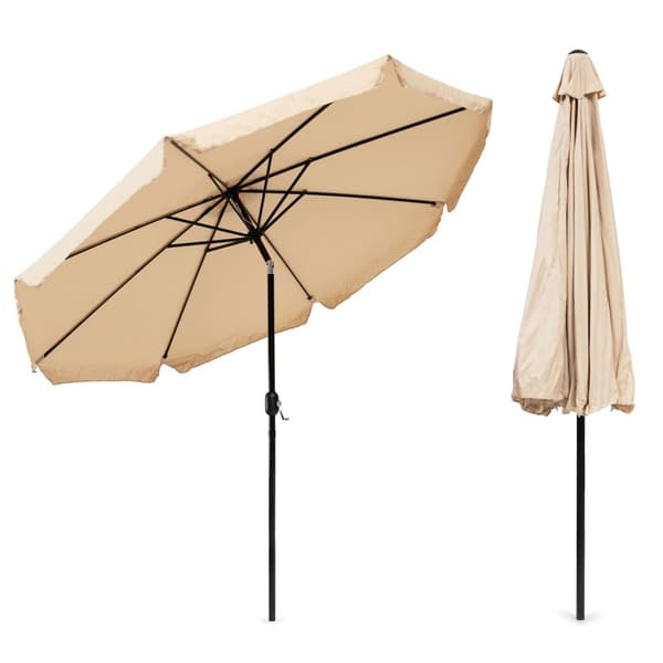 Päivävarjo - vedenpitävä polyesteri - kallistettava - 300 cm - beige
