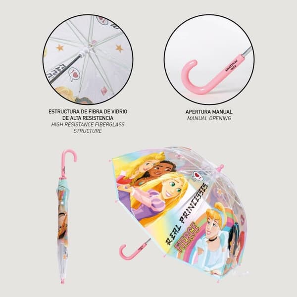 Paraply Princesses Disney Ø 71 cm Multifarvet PoE 45 cm