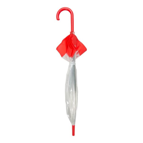 Mountain Warehouse Dome Stick Umbrella Clear/Red One Size