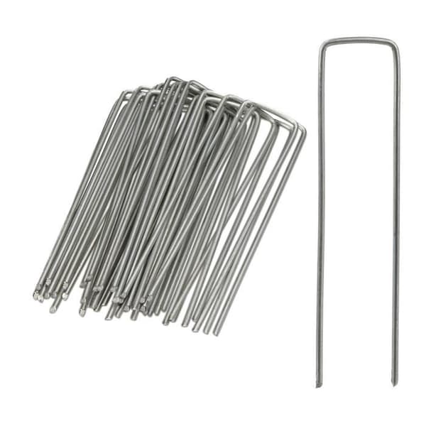 Relaxdays Peg Set med 25 tältpinnar Garden Ground Anchor Peg 15 cm Längd Galvaniserat stål, Silver